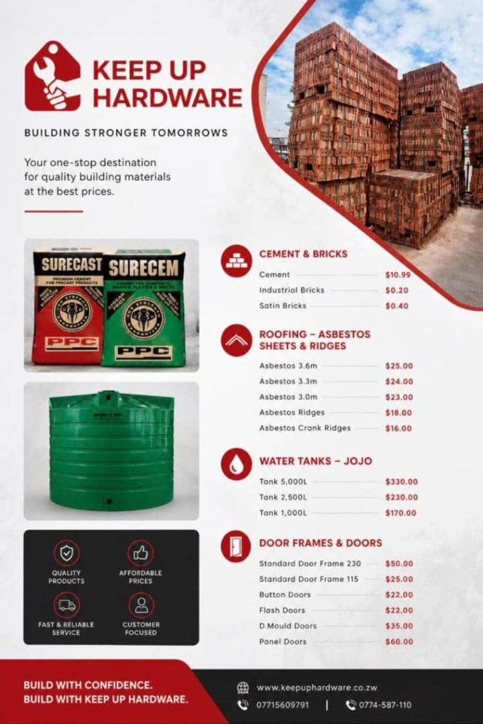 keep up hardware price list